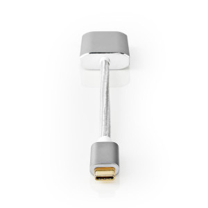 USB Adaptér | USB 3.2 Gen 1 | USB Typ-C ™ Zástrčka | Konektor HDMI ™ | 0.20 m | Kulatý | Pozlacené | Nylon / Opletený | Stříbrná | Box s Okénkem
