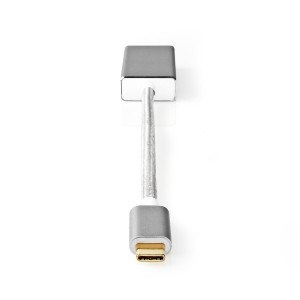 USB Adaptér | USB 3.2 Gen 1 | USB-C™ Zástrčka | DisplayPort Zástrčka | 5 Gbps | 0.20 m | Kulatý | Pozlacené | Nylon / Opletený | Stříbrná | Box s Okénkem