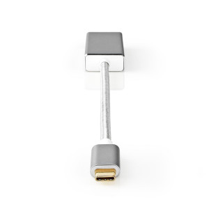 USB Adaptér | USB 3.2 Gen 1 | USB-C™ Zástrčka | Mini DisplayPort | 5 Gbps | 0.20 m | Kulatý | Pozlacené | Nylon / Opletený | Stříbrná | Box s Okénkem