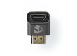 HDMI ™ Adapter | HDMI Zástrčka / Konektor HDMI ™ | HDMI Zásuvka / Výstup HDMI™ | Pozlacené | Úhlový 90° | Hliník | Šedá | 1 pc | Box s Okénkem