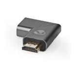 HDMI ™ Adapter | HDMI Zástrčka / Konektor HDMI ™ | HDMI Zásuvka / Výstup HDMI™ | Pozlacené | Úhlový Levý | Hliník | Šedá | 1 pc | Box s Okénkem