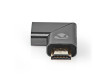 HDMI ™ Adapter | HDMI Zástrčka / Konektor HDMI ™ | HDMI Zásuvka / Výstup HDMI™ | Pozlacené | Úhlový Levý | Hliník | Šedá | 1 pc | Box s Okénkem