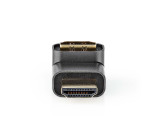HDMI ™ Adapter | HDMI Zástrčka / Konektor HDMI ™ | HDMI Zásuvka / Výstup HDMI™ | Pozlacené | Úhlový 270° | Hliník | Šedá | 1 pc | Box s Okénkem