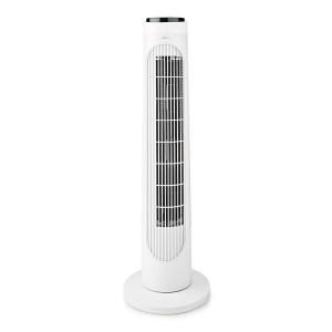 Sloupový Ventilátor | Výška: 76 cm | 3-Rychlostní | Rotace | 50 W | Dálkové ovládání | Bílá/Černá