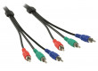 Komponentní video kabel s konektory 3x RCA zástrčka – 3x RCA zástrčka 5,00 m černý
