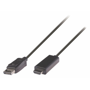 Kabel DisplayPort – HDMI™, zástrčka DisplayPort – konektor HDMI™, 1,00 m, černý