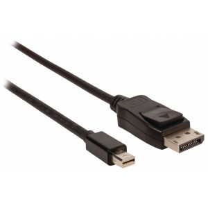 Kabel mini DisplayPort – DisplayPort, zástrčka mini DisplayPort – zástrčka DisplayPort, 1,00 m, černý
