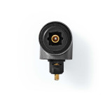 Nedis® Optický Audio Adaptér | TosLink Zástrčka - TosLink Zásuvka | 90° Úhlový | Hliníkový