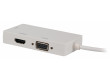 Multi adaptér mini DisplayPort, mini DisplayPort - DVI + VGA + HDMI, 0,20 m, bílý