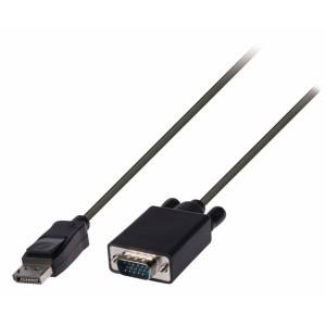 Kabel DisplayPort – VGA, zástrčka DisplayPort – zástrčka VGA, 1,00 m, černý