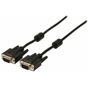 Kabel VGA, zástrčka VGA – zástrčka VGA, 10,0 m, černý
