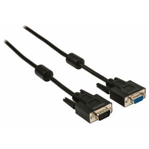 Prodlužovací kabel VGA, zástrčka VGA – zásuvka VGA, 10,0 m, černý