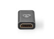 HDMI™ Adaptér | HDMI Zásuvka / Mikro konektor HDMI ™ | HDMI ™ Zásuvka / Výstup HDMI™ | Pozlacené | Přímý | Hliník | Šedá | 1 ks | Box s Okénkem