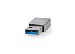 adaptér USB | USB 3.2 Gen 1 | USB-A Zástrčka | USB Typ-C ™ Zásuvka | Poniklované | Přímý | Kov | Černá | Box