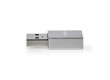 adaptér USB | USB 3.2 Gen 1 | USB-A Zástrčka | USB Typ-C ™ Zásuvka | Poniklované | Přímý | Hliník | Stříbrná | Box s Okénkem