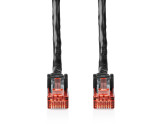 Cat 6 kabel | RJ45 (8P8C) Zástrčka | RJ45 (8P8C) Zástrčka | UTP | 20.0 m | Kulatý | PVC | Černá | Plastový Sáček