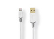 USB kabel | USB 2.0 | Apple Lightning 8pinový | USB-A Zástrčka | 480 Mbps | Pozlacené | 3.0 m | Kulatý | PVC | Bílá / Šedá | Box