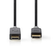 Displayport kabel | DisplayPort Zástrčka | Konektor HDMI ™ | 4K@30Hz | Pozlacené | 1.0 m | Kulatý | PVC | Antracitová | Box