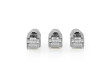 RJ45 konektor | RJ45 Pass Through | Pevný/vláknitý kabel UTP CAT6 | Přímý | Pozlacené | 10 ks | PVC | Šedá | Box