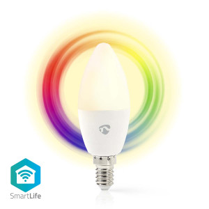 SmartLife Plnobarevná Žárovka | Wi-Fi | E14 | 470 lm | 4.9 W | RGB + Laditelná Bílá | 2700 - 6500 K | Android™ / IOS | Svíčka