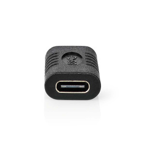 USB Adaptér | USB 3.2 Gen 2 | USB-C™ Zásuvka | USB-C™ Zásuvka | 10 Gbps | Poniklované | Černá | Plastový Sáček