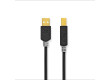 USB kabel | USB 2.0 | USB-A Zástrčka | USB-B Zástrčka | 480 Mbps | Pozlacené | 1.0 m | Kulatý | PVC | Antracit | Box