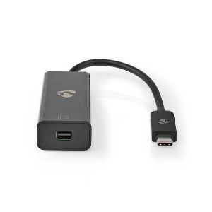 USB Adaptér | USB 3.2 Gen 1 | USB-C™ Zástrčka | Mini DisplayPort Zásuvka | 0.2 m | Kulatý | Poniklované | PVC | Černá | Box