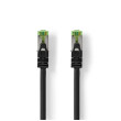 Cat 7 kabel | PiMF | RJ45 Zástrčka | RJ45 Zástrčka | 100.0 m | Kulatý | LSZH | Černá | Plastový Sáček