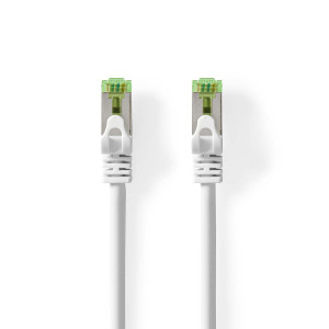 Cat 7 kabel | PiMF | RJ45 Zástrčka | RJ45 Zástrčka | 100.0 m | Kulatý | LSZH | Bílá | Plastový Sáček