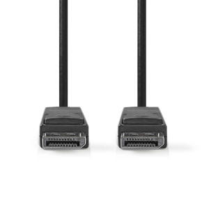 Displayport kabel | DisplayPort Zástrčka | DisplayPort Zástrčka | 8K@60Hz | Poniklované | 1.0 m | Kulatý | PVC | Černá | Box