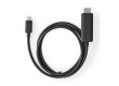USB Adaptér | USB 3.2 Gen 1 | USB-C™ Zástrčka | Konektor HDMI ™ | 2.00 m | Kulatý | Poniklované | PVC | Černá | Box