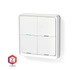 SmartLife nástěnný vypínač | Zigbee 3.0 | Nástěnný Držák | Android™ / IOS | Plast | Bílá