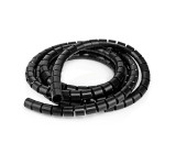 Cable management | Pouzdro | 2.00 m | 1 kusů | Maximální tloušťka kabelu: 16 mm | PE | Černá