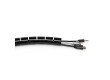 Cable management | Pouzdro | 2.00 m | 1 kusů | Maximální tloušťka kabelu: 32 mm | PE | Černá