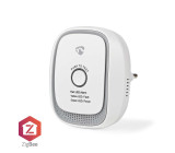 Detektor Plynu SmartLife | Zigbee 3.0 | Síťové napájení | Životnost snímače: 5 Rok | EN 50194-1:2009 | Android™ / IOS | S testovacím tlačítkem | 75 dB | Bílá