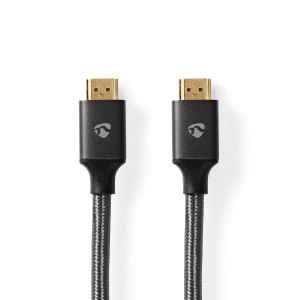 Ultra High Speed HDMI™ Kabel | Konektor HDMI ™ | Konektor HDMI ™ | 8K@60Hz | 48 Gbps | 3.00 m | Kulatý | 6.7 mm | Šedá Gun Metal | Box