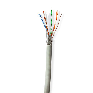 Síťový kabel Roll | CAT6 | Drát | S / FTP | CCA | 305.0 m | Vnitřní | Kulatý | PVC | Šedá | Box