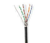 Síťový kabel Roll | CAT6 | Drát | S / FTP | CCA | 100.0 m | Venkovní | Kulatý | PE | Černá | Dárkový Box
