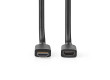 Ultra High Speed HDMI™ Kabel | Konektor HDMI ™ | HDMI ™ Zásuvka | 8K@60Hz | 48 Gbps | 1.00 m | Kulatý | 7.9 mm | Černá | Obálka