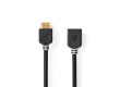 High Speed HDMI™ kabel s Ethernetem | Konektor HDMI ™ | HDMI ™ Zásuvka | 4K@60Hz | ARC | 18 Gbps | 3.00 m | Kulatý | PVC | Antracit | Box