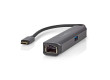 USB Multiport Adaptér | USB 3.2 Gen 1 | USB-C™ Zástrčka | RJ45 Zásuvka / USB-A Zásuvka / USB-C™ Zásuvka / Výstup HDMI™ | 5 Gbps | 0.20 m | Kulatý | Pozlacené | PVC | Antracit | Box