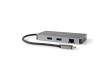 USB Multiport Adaptér | USB 3.2 Gen 1 | USB-C™ Zástrčka | Micro SD / RJ45 Zásuvka / SD / USB-C™ Zásuvka / 2x HDMI™ / 2x USB-A Zásuvka | 5 Gbps | 0.20 m | Kulatý | Pozlacené | PVC | Antracit | Box