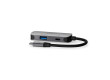 USB Multiport Adaptér | USB 3.2 Gen 1 | USB-C™ Zástrčka | USB-A Zásuvka / USB-C™ Zásuvka / Výstup HDMI™ | 5 Gbps | 0.10 m | Kulatý | Poniklované | PVC | Šedá | Box