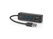 USB hub | USB-A Zástrčka | 3x USB A Zásuvka | 5 Portů port(s) | USB 3.2 Gen 1 | Napájení z USB | 5 Gbps | SD & MicroSD
