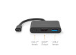 USB Multiport Adaptér | USB 3.2 Gen 1 | USB-C™ Zástrčka | USB-A Zásuvka / USB-C™ Zásuvka / Výstup HDMI™ | 5 Gbps | 0.10 m | Kulatý | Poniklované | PVC | Černá | Box