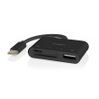 USB hub | 1x USB-C™ | 1x USB A / 1x USB-C™ | 4 Porty port(s) | USB 2.0 | Napájení z USB | SD & MicroSD