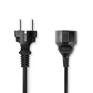 Napájecí kabel | Typ F Zástrčka | Typ F Zásuvka | Přímý | Přímý | Poniklované | 5.00 m | Kulatý | PVC | Černá | Box