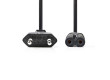 Napájecí kabel | Euro Male | IEC-320-C7 | Přímý | Přímý | Poniklované | 5.00 m | Kulatý | PVC | Černá | Box