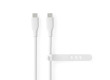 USB kabel | USB 2.0 | USB-C™ Zástrčka | USB-C™ Zástrčka | 60 W | 480 Mbps | Poniklované | 1.50 m | Kulatý | Silikonový | Bílá | Box