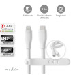 Lightning Kabel | USB 2.0 | Apple Lightning 8pinový | USB-C™ Zástrčka | 480 Mbps | Poniklované | 1.50 m | Kulatý | Silikonový | Bílá | Box